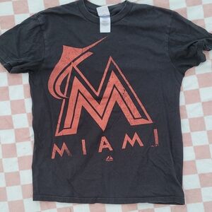 Miami Black and Red Graphic T-Shirt